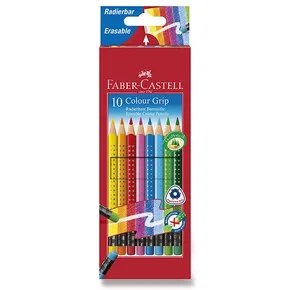 Faber-Castell 116613 Grip 2001 zsírkréta színes gumival 10 szín